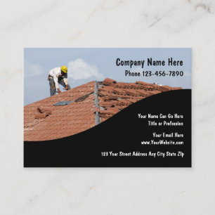 Tarjeta De Visita Diseño de baldosas de construcción de techos grand