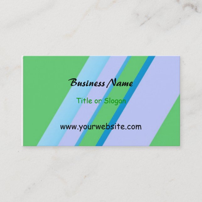 Tarjeta De Visita Diseño de banda diagonal elegante (Anverso)