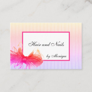 Tarjeta De Visita Diseño de Belleza maquillaje de pelo Marco de gran