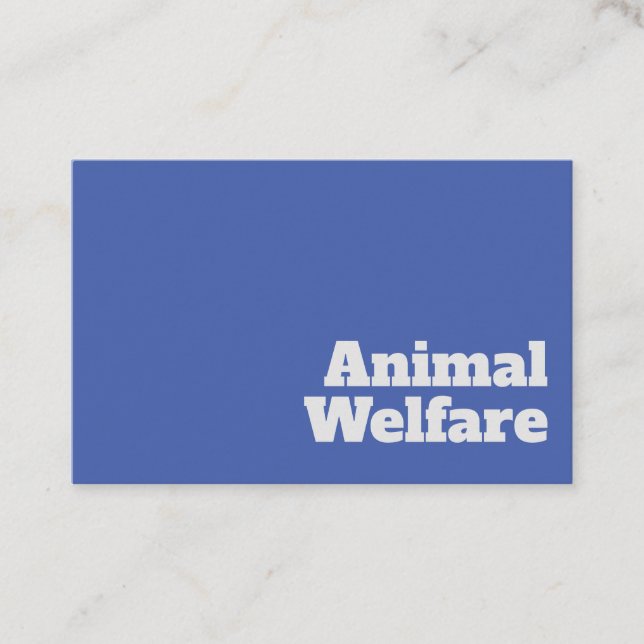 Tarjeta De Visita Diseño de bienestar animal audaz y claro (Anverso)
