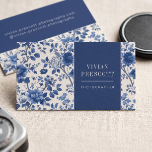 Tarjeta De Visita Diseño de borde floral vintage elegante