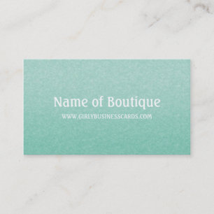 Tarjeta De Visita Diseño de Boutique Texturizado Verde Azulado