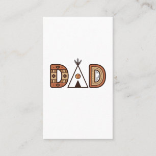 Tarjeta De Visita Diseño de camiseta con letras de tipi de papá colo