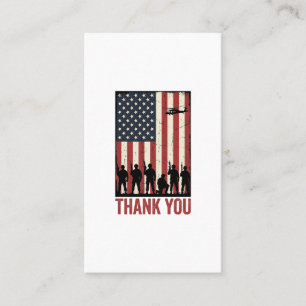 Tarjeta De Visita Diseño de camiseta de bandera americana militar ag