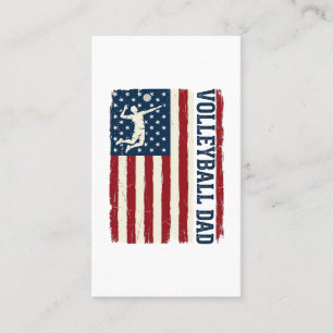 Tarjeta De Visita Diseño de camiseta de bandera patriótica de papá d