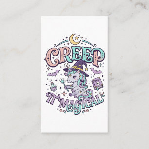 Tarjeta De Visita Diseño de camiseta de estilo retro mágico Unicorn 