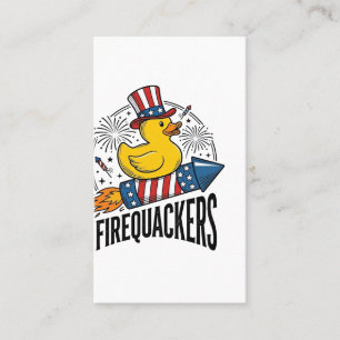 Tarjeta De Visita Diseño de camiseta de fuegos artificiales de pato