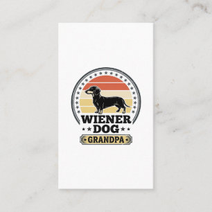Tarjeta De Visita Diseño de camiseta de perro vienés abuelo dachshun