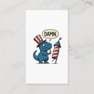 Tarjeta De Visita Diseño de camiseta divertida patriótica T-Rex fueg