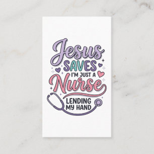 Tarjeta De Visita Diseño de camiseta Jesús salva a la enfermera Fait