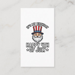 Tarjeta De Visita Diseño de camiseta patriótica Gnome cumpleaños 4 d
