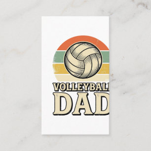 Tarjeta De Visita Diseño de camiseta retro de papá de voleibol vinta