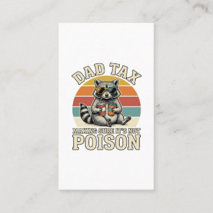 Tarjeta De Visita Diseño de camiseta vintage de mapache Funny Dad Ta