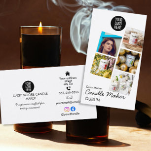 Tarjeta De Visita Diseño de cartera de fotos del fabricante de velas