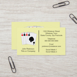 Tarjeta De Visita Diseño de Casino Aces