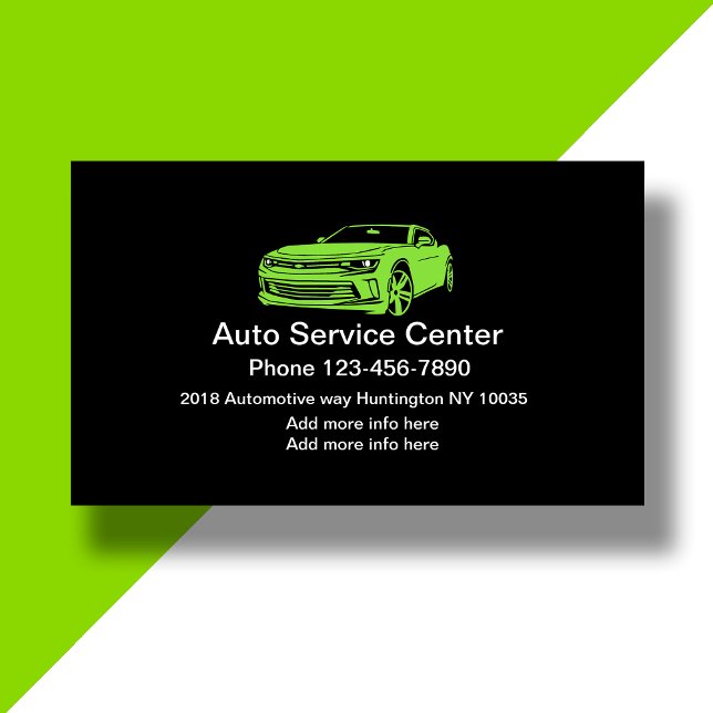 Tarjeta De Visita Diseño de centro de reparación automática simple (Subido por el creador)