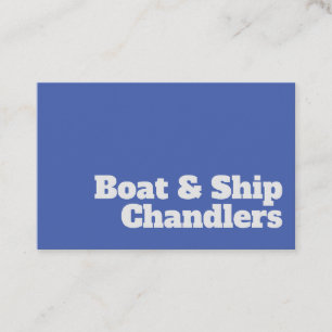Tarjeta De Visita Diseño de Chandlers de Barcos y Buques en Negrita 