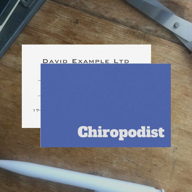Tarjeta De Visita Diseño de Chiropodistas en negrita y transparente (Subido por el creador)