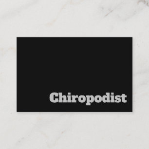 Tarjeta De Visita Diseño de Chiropodistas en negrita y transparente