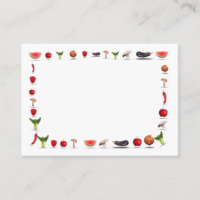 Tarjeta De Visita Diseño de cocina para cocineros chefs (Anverso)