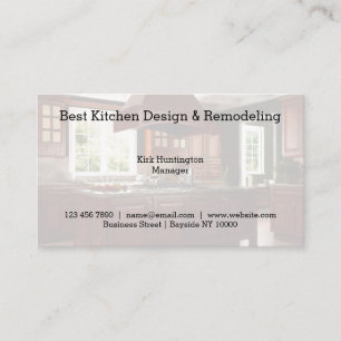 Tarjeta De Visita Diseño De Cocina Y Remodelación