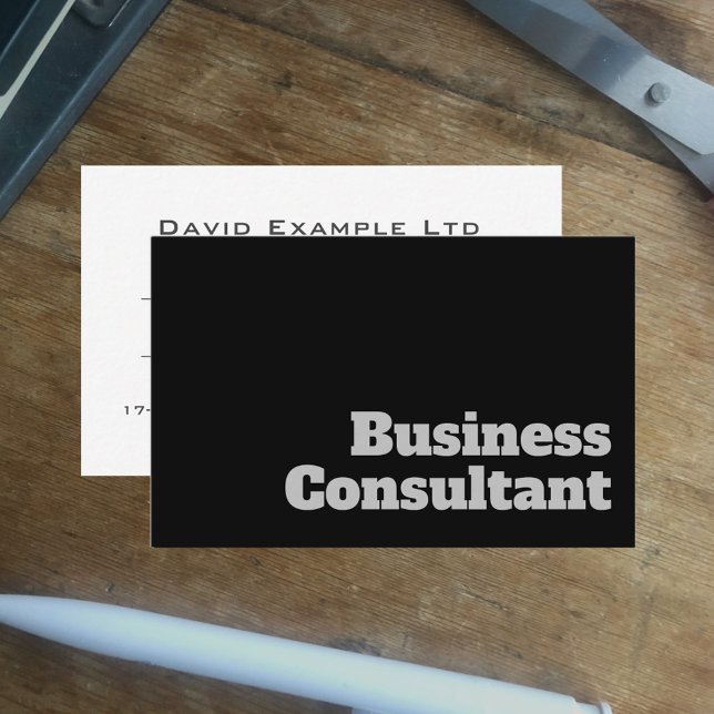 Tarjeta De Visita Diseño de Consultores Empresariales en Negrita y C (Subido por el creador)