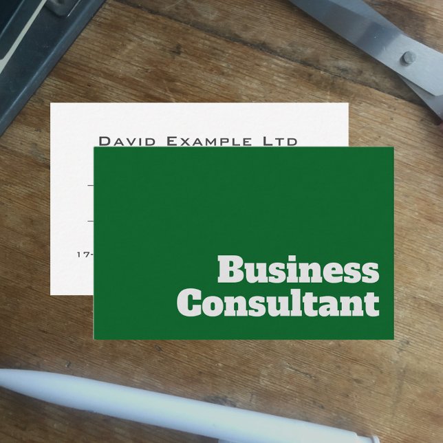 Tarjeta De Visita Diseño de Consultores Empresariales en Negrita y C (Subido por el creador)