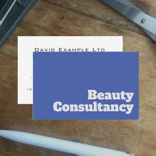 Tarjeta De Visita Diseño de Consultoría de Belleza Audaz y Clara