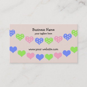 Tarjeta De Visita Diseño de cuerdas de corazón modernas