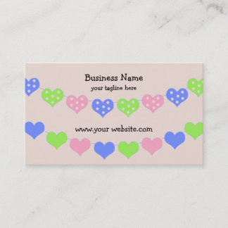 Tarjeta De Visita Diseño de cuerdas de corazón modernas