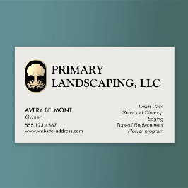 Tarjeta De Visita Diseño de cuidado paisajístico y de césped basado 