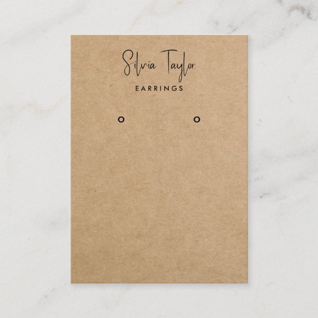 Tarjeta De Visita Diseño de diseño de escritura moderno de papel de  (Anverso)