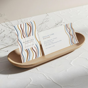 Tarjeta De Visita Diseño de diseño moderno de diseño de trama de ond