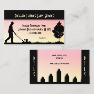 Tarjeta De Visita Diseño de doble cara de Lawn Service
