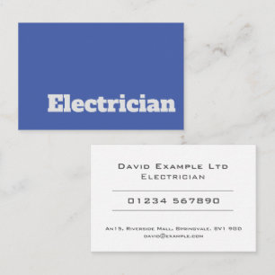 Tarjeta De Visita Diseño de electricidad negrita y transparente