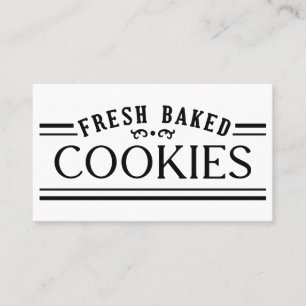 Tarjeta De Visita Diseño de emblema de panadería de galletas filigra