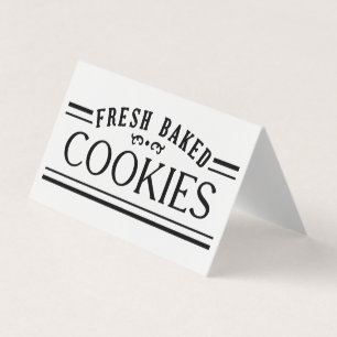 Tarjeta De Visita Diseño de emblema de panadería de galletas filigra