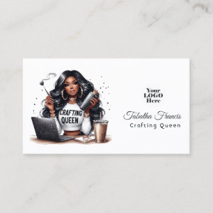 Tarjeta De Visita Diseño de Empoderamiento de la Reina Afroamericana