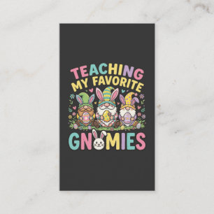 Tarjeta De Visita Diseño de enseñanza de gnomo lindo profesor Enseña