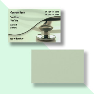 Tarjeta De Visita Diseño de estetoscopio con tema médico creativo