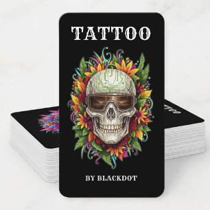 Tarjeta De Visita Diseño de estudio de tatuajes profesional para tat