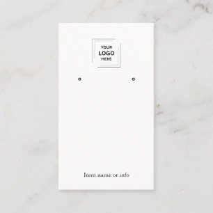 Tarjeta De Visita Diseño de exhibición de marca de joyería blanca pe