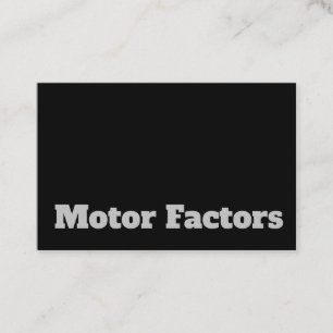 Tarjeta De Visita Diseño de factores de motor negrita y transparente