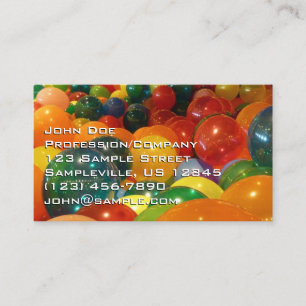 Tarjeta De Visita Diseño de fiesta de globos coloridos