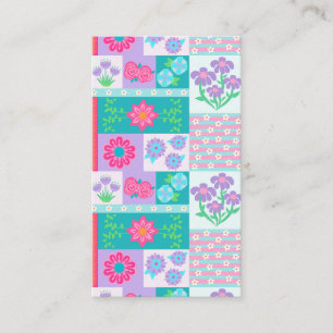 Tarjeta De Visita Diseño de flores vibrantes en flor