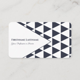 Tarjeta De Visita Diseño de formas grises azules triángulos abstract