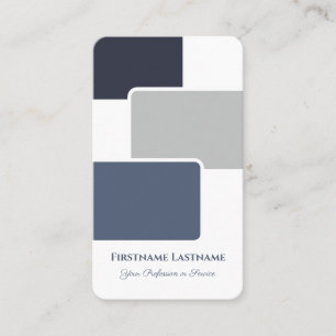 Tarjeta De Visita Diseño de formas rectangulares abstractas grises a