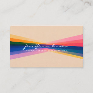 Tarjeta De Visita Diseño de franja de espectro Gradiente multicolor 