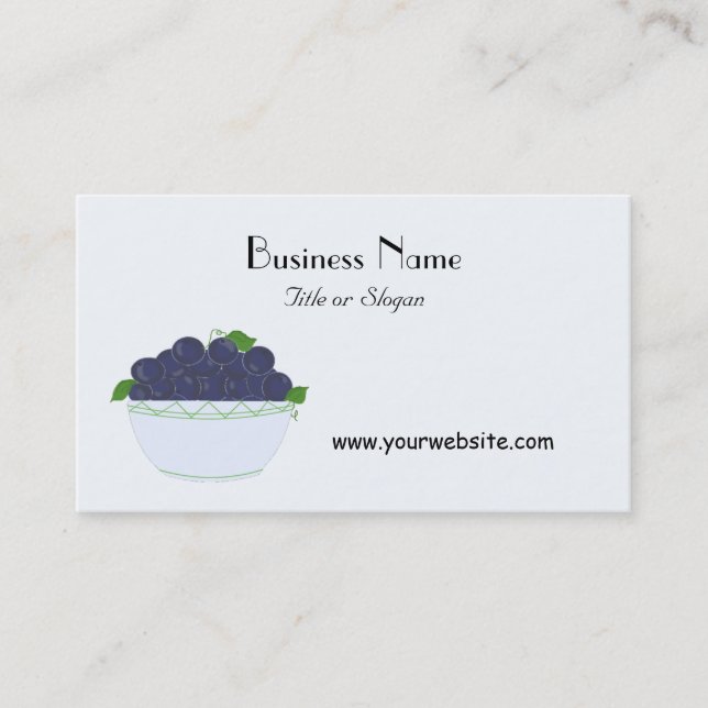 Tarjeta De Visita Diseño de Fruta de Arándano (Anverso)