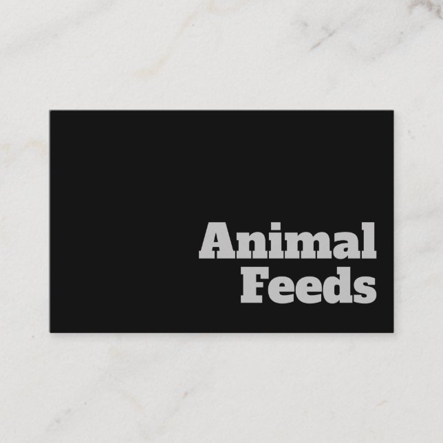 Tarjeta De Visita Diseño de fuentes de animales audaces y claras (Anverso)